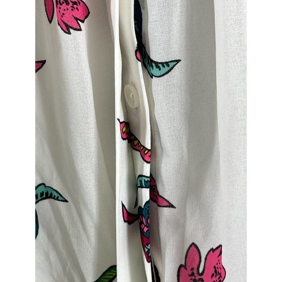 Liz Claiborne Career Long Sleeve Floral Print Hidden Button Front Top Blouse XL - Picture 6 of 16